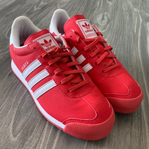 adidas Shoes | Adidas Samoa Red Sneaker | Poshmark